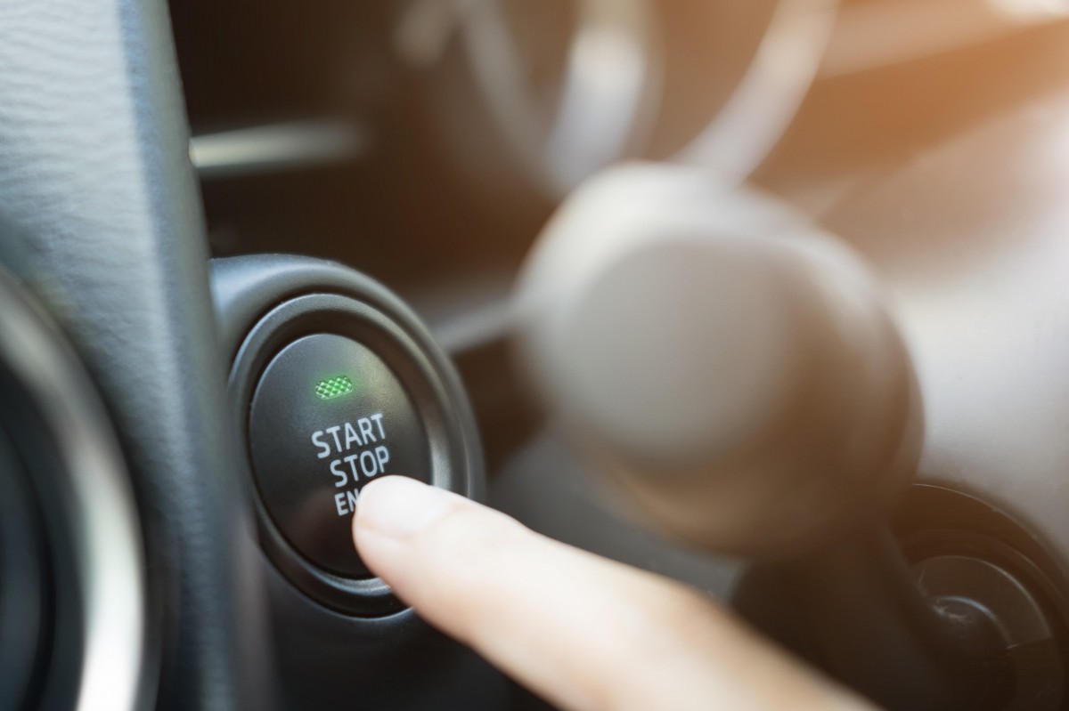 push to start button on vehicle